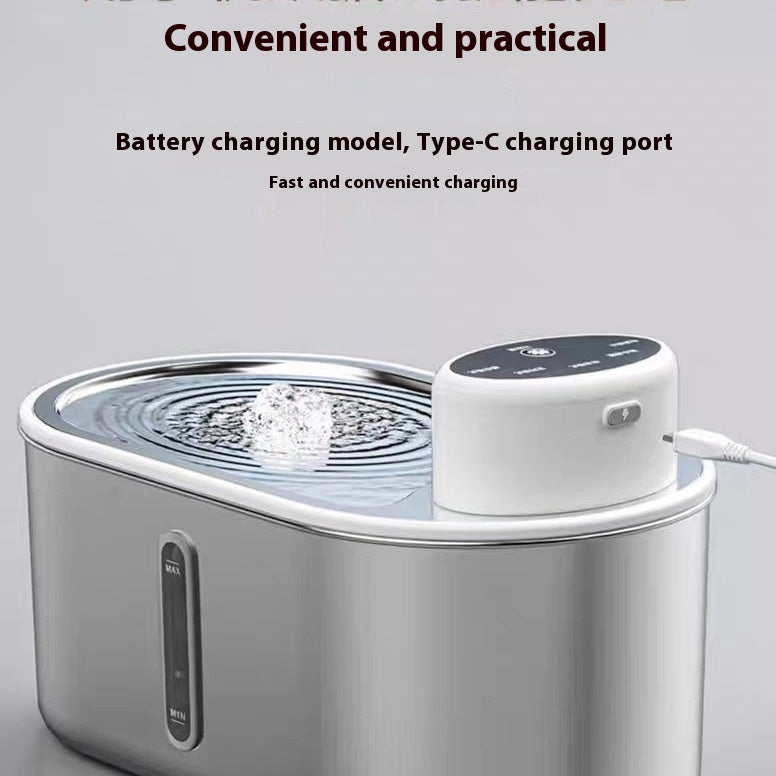 Stainless Steel Infrared Pet Water Fountain