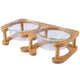 Glass Cat Bowl and Dog Bowl with Neck Support (Double)