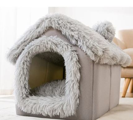 Fleece House Pet Bed