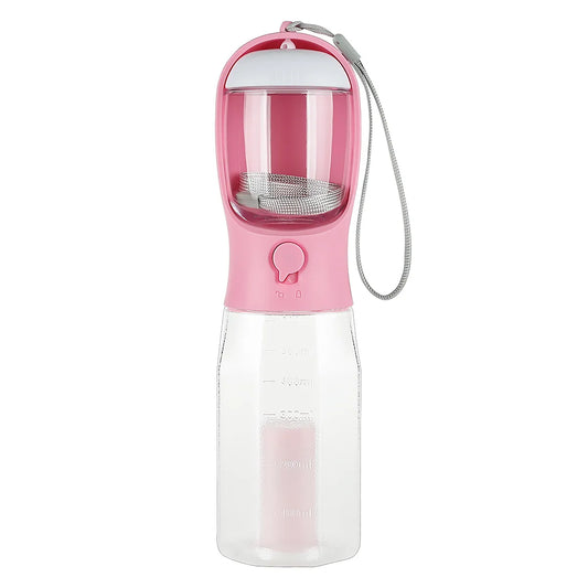 Portable Dog Water Bottle With Poop Bag Dispenser
