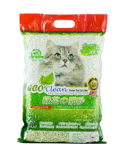 Green Tea Cat Litter, Odor Control Tofu Litter
